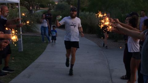 People held sparklers to show their support.