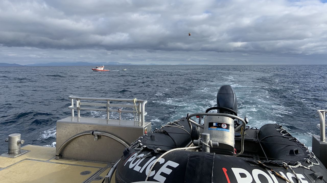 A young man has had a lucky escape after becoming stuck off the Mana Coast following an overnight trip across the Cook Strait in a dinghy.