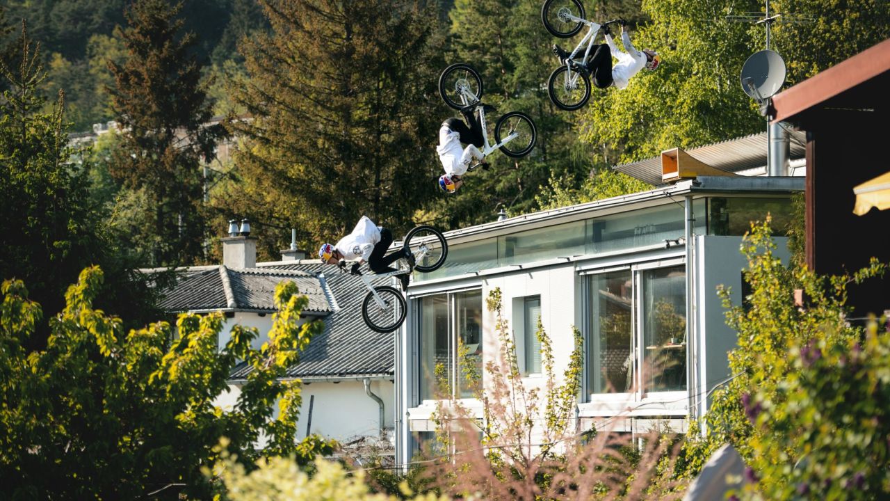 Wibmer somersault's off his house.