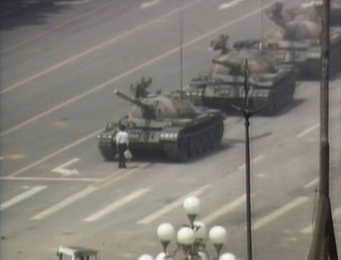 CNN photojournalist Jonathan Schaer  captured this photo of the infamous standoff in Tiananmen Square in 1989.