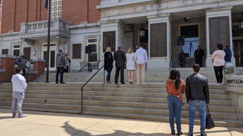 Officials in York County, Pennsylvania, started holding citizenship ceremonies outdoors due to the coronavirus pandemic.