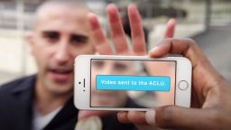 This handout image from the ACLU shows an app created to help people record police misconduct.