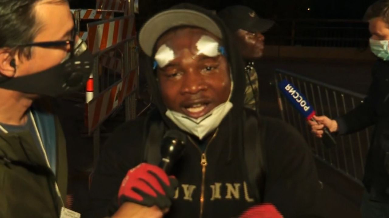 protestor calls out looting follow death of george floyd sot vpx_00000000