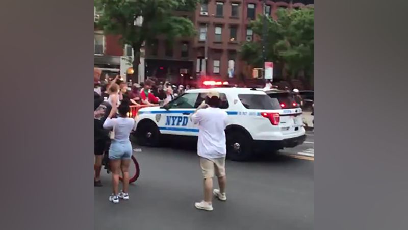 Video Appears To Show NYPD Truck Plowing Through Crowd During Protest | CNN