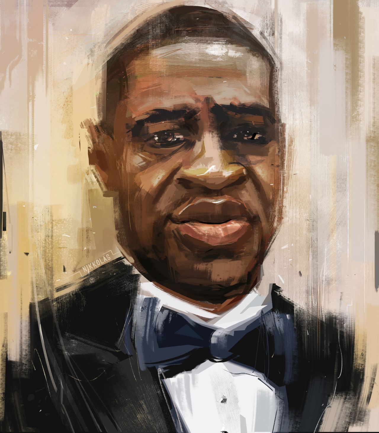 A portrait of George Floyd by Nikkolas Smith