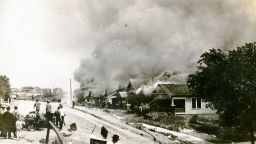 Photograph of damage from the Tulsa Race Riot, Tulsa, Oklahoma, June 1921.