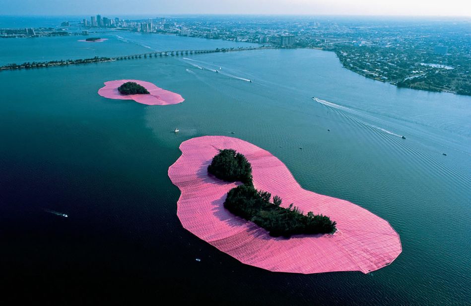 "Surrounded Islands" (1980-1983) in Biscayne Bay, Florida.