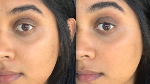 Before Lash Slick and after Lash Slick