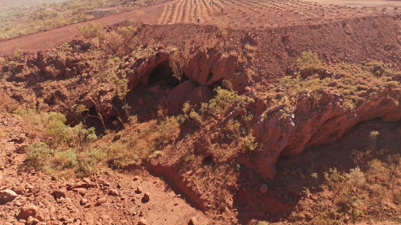 The Juukan Gorge cave, a 46,000-year-old sacred indigenous site in Australia, was blown up by Rio Tinto. The mining company later apologized.