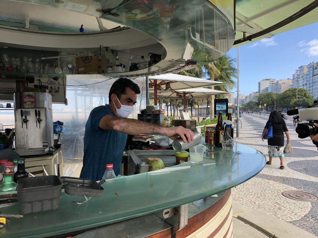 Miguel Oliveira waited till noon to get his first cocktail order of the day.