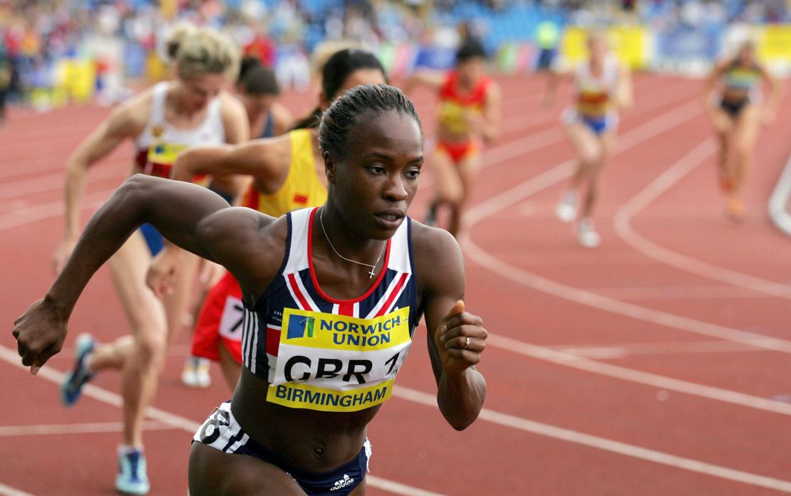 Okoro competes in the 800 metres event of the Norwich Union 2006 International Athletics competition at the Alexander stadium, in Birmingham, 20 August 2006. Okoro came fourth with a time of 2.03.08 minutes.