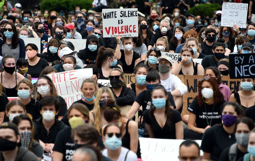 Protesters rally in Bethesda, Maryland, on June 2.