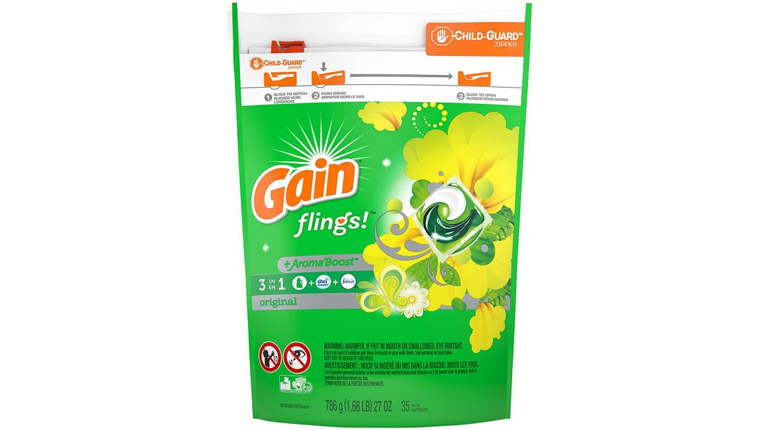 Gain Flings Liquid Laundry Detergent Pacs