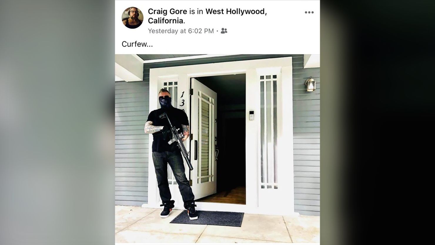 Craig Gore posted this photo to his social media and was subsequently fired. 