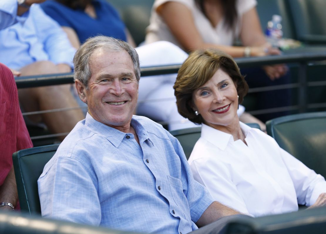 George and Laura Bush for op-ed