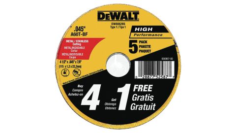 Dewalt Cutting Wheel, 4-1/2-Inch, 5-Pack
