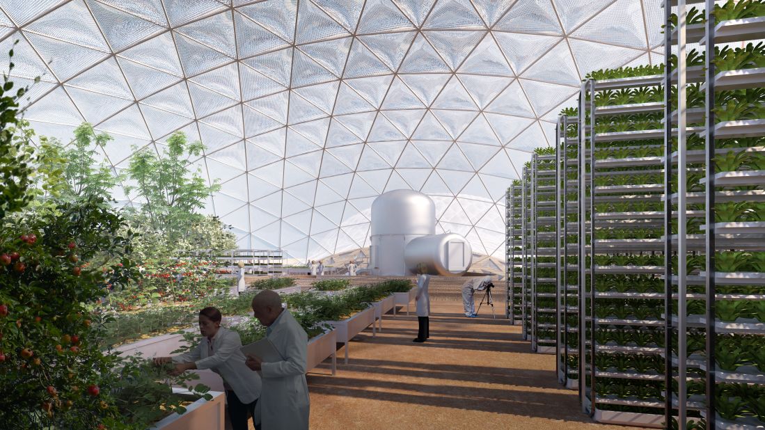 BIG's design for the Earth-bound Science City sets aside areas for research into living on Mars, including growing food on the red planet.