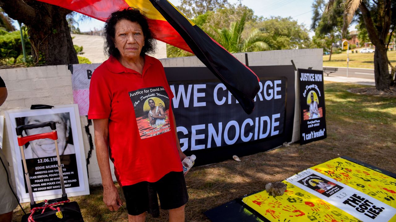 David Dungay's mother Latona outside Long Bay Prison in Sydney in 2017.