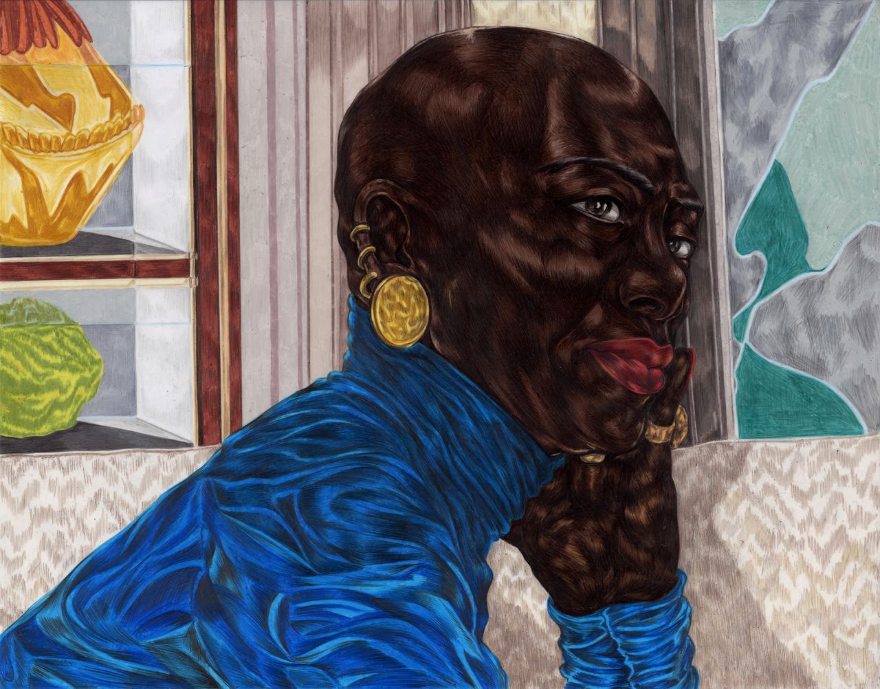 Ojih Odutola is exhibiting new work, made during lockdown, at a virtual show for New York's Jack Shainman Gallery.