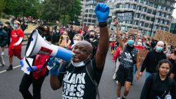 Londoners protest in solidarity with George Floyd demonstrations on Wednesday, June 3.