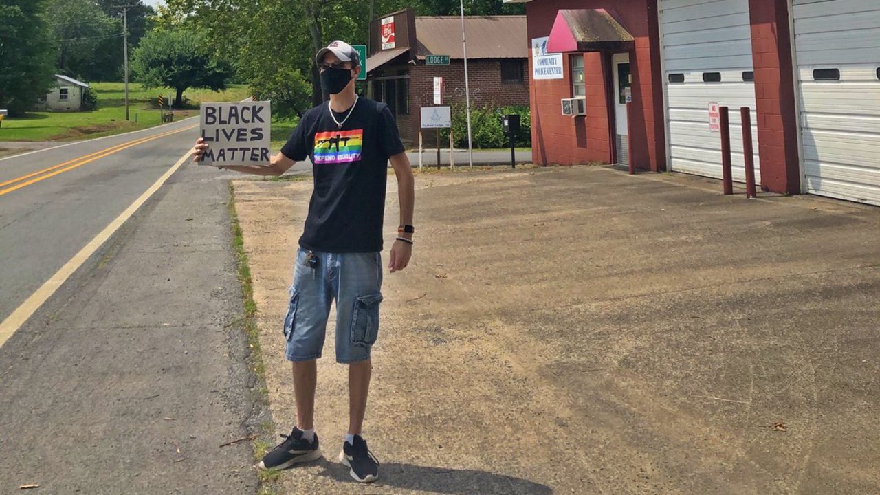 Farmer Chad Jones, who's supporting the Black Lives Matter movement in his small Arkansas town, quoted Theodore Roosevelt: "Do what you can, with what you have, where you are."