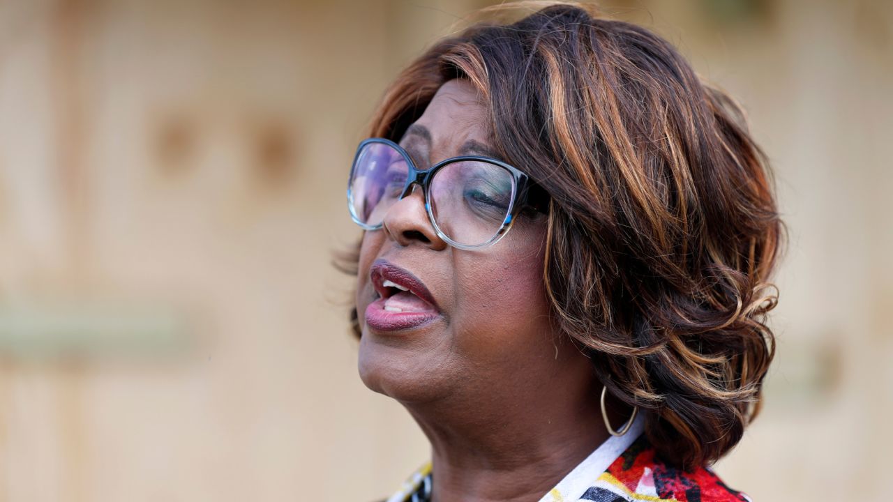 Mayor-elect Ella Jones speaks during an interview Wednesday, June 3, 2020, in Ferguson, Mo. Jones, currently a city council member who was elected mayor on Tuesday, will become the first black and first woman to become mayor of the city thrust into the national spotlight after the death of Michael Brown in 2014. (AP Photo/Jeff Roberson)