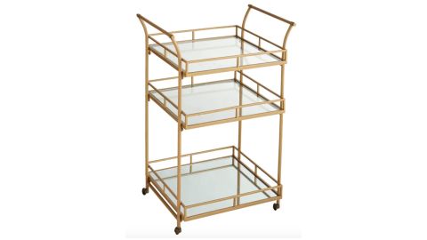Golden Square Bar Cart