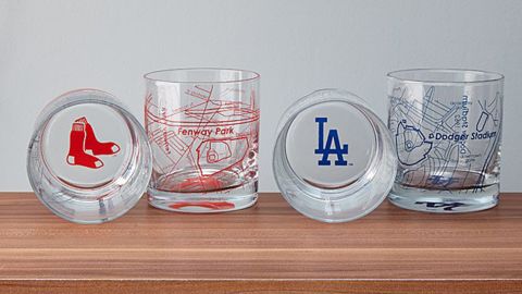 Baseball Park Map Glasses