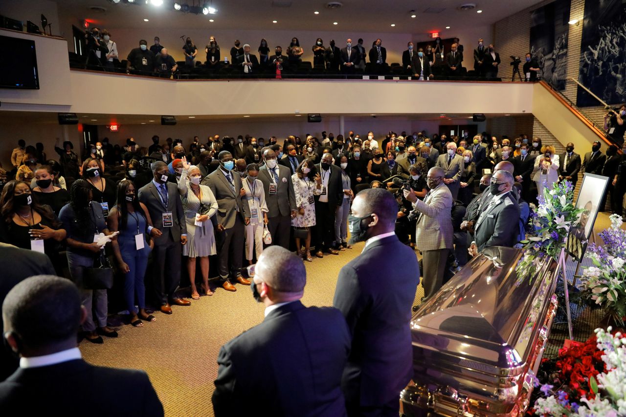 Thursday's service took place inside a sanctuary at North Central University.