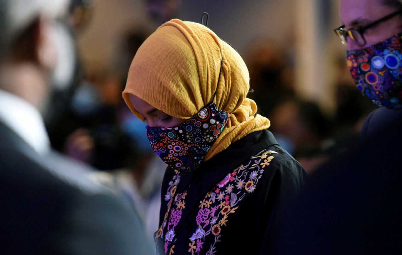 US Rep. Ilhan Omar was at the service in Minneapolis.