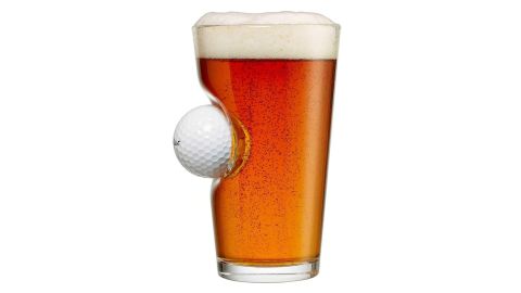 BenShot Pint Glass with Real Golf Ball