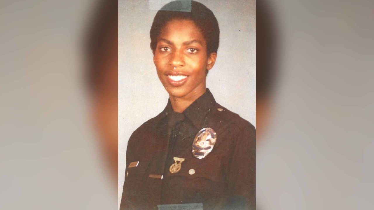 Cheryl Dorsey when she was a rookie police officer for the LAPD back in the '80s.