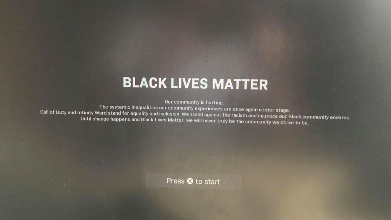 A message supporting Black Lives Matter is displayed at the start of new updates of "Call of Duty: Modern Warfare."