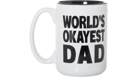 World's Okayest Dad Black Inlay Large 15 oz Double-Sided Mug