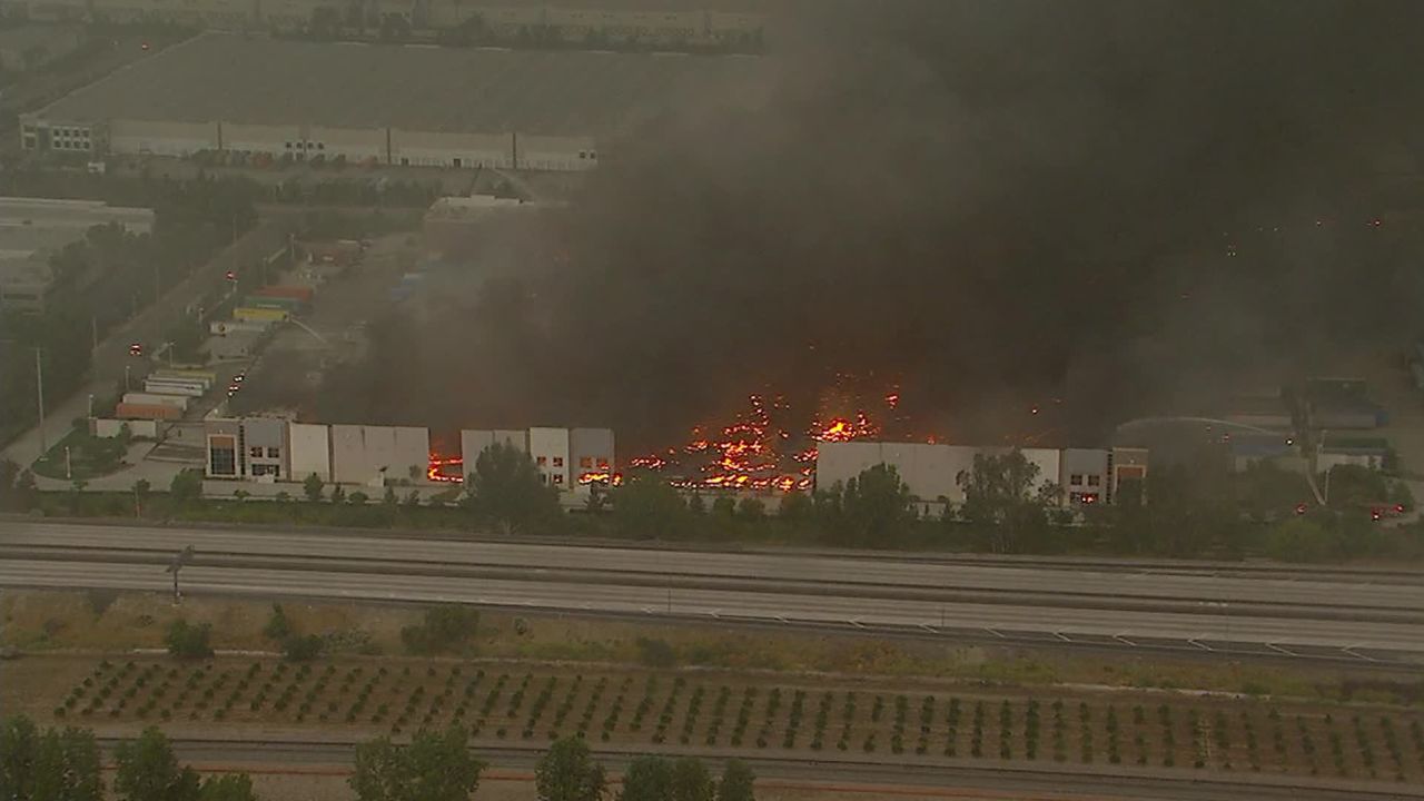 Thick plumes of smoke could be seen coming out of the building.