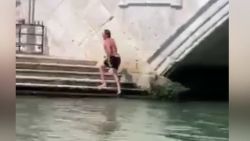 Two German tourists who swam in the Grand canal in Venice amid the coronavirus pandemic have been issued a $790 fine, Italian police told CNN Friday. "It happened Wednesday afternoon around 3:00pm local time, the two men undressed near the Rialto bridge leaving their clothes there. They jumped into the water and swam crossing the Grand canal," the police told CNN.
