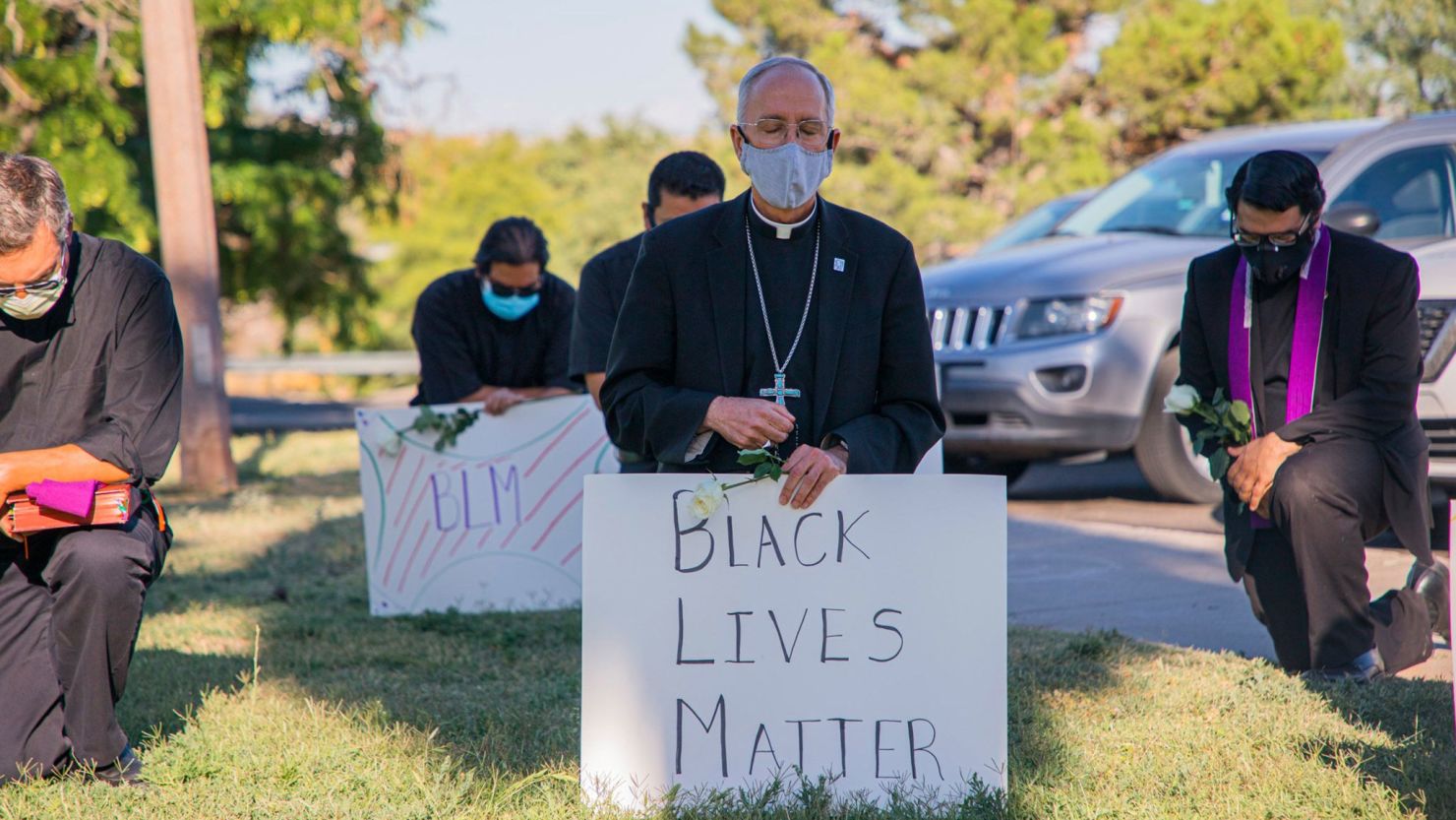 Bishop Mark Seitz's act of kneeling in prayer for 8 minutes and 46 seconds to remember George Floyd prompted a call from Pope Francis this week.