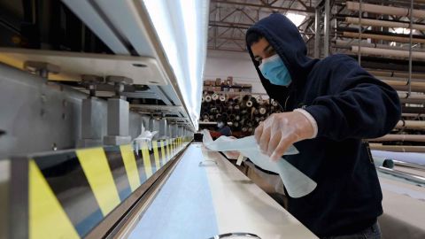 Surgical masks are made out of spunbond polypropylene fabric.