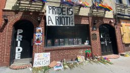 Historic Stonewall Inn Celebrates Pride and Honors Black Lives Matter in New York City on June 6, 2020. 
Rainmaker Photos/MediaPunch/IPX