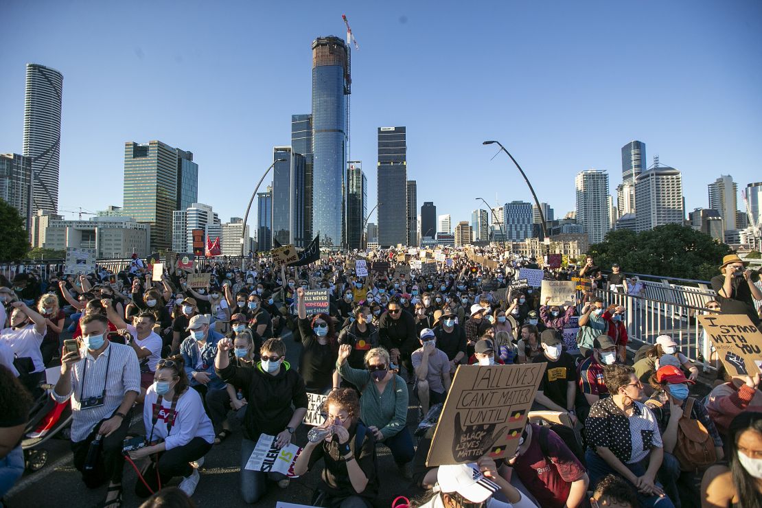 Activists in Brisbane on Saturday.