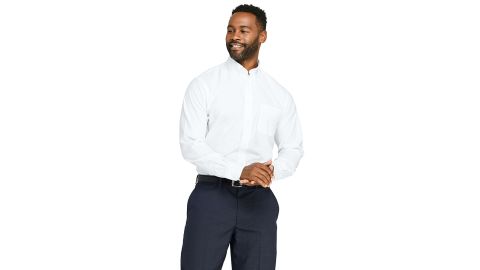 Men's Traditional Fit Solid No Iron Supima Oxford Dress Shirt