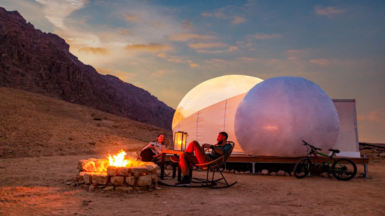 Glamping in Jebel Hafeet Desert Park.