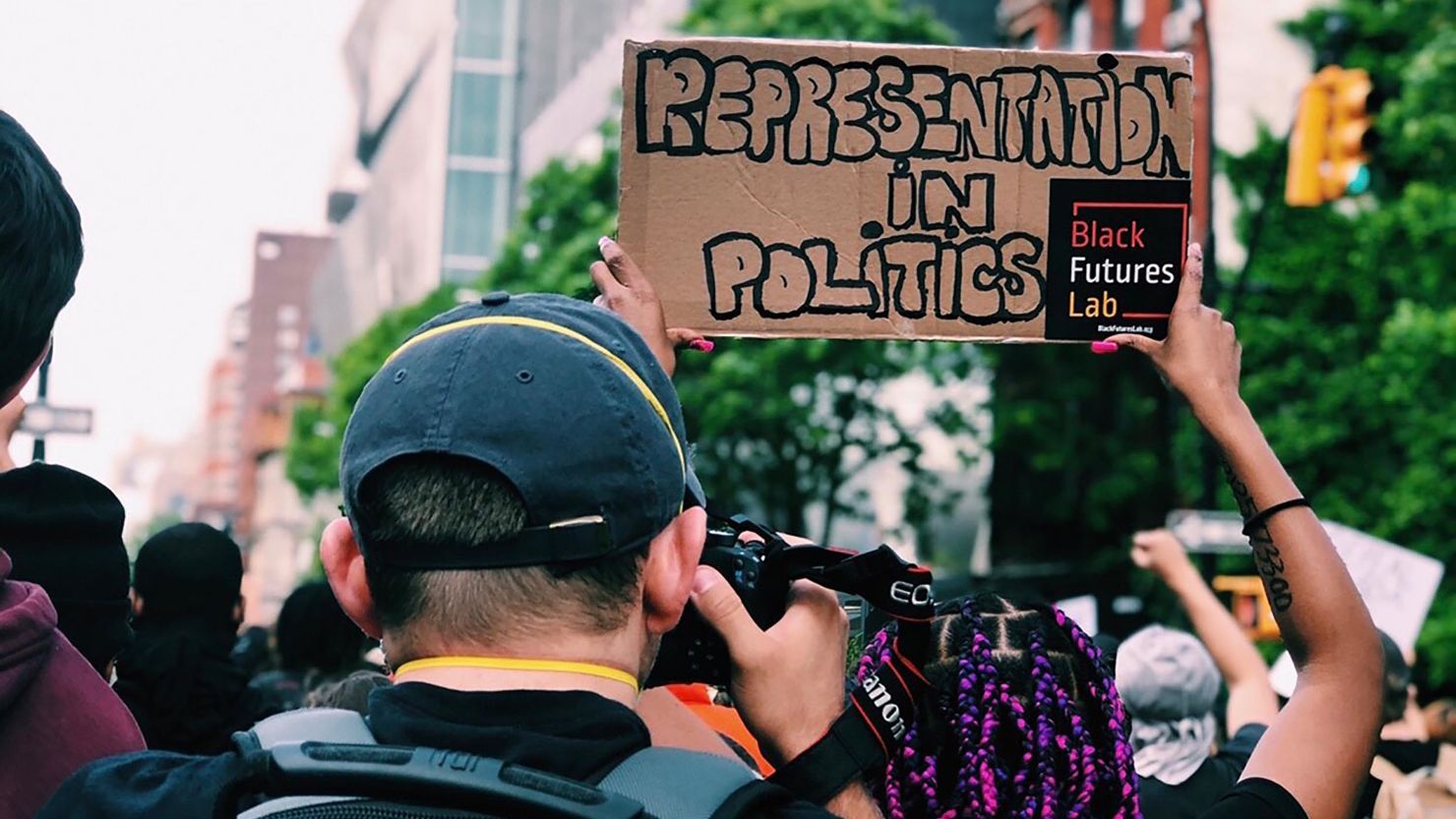 Youth taking the streets of the East Village during a march from Foley Square to Bryant Park on June 2.