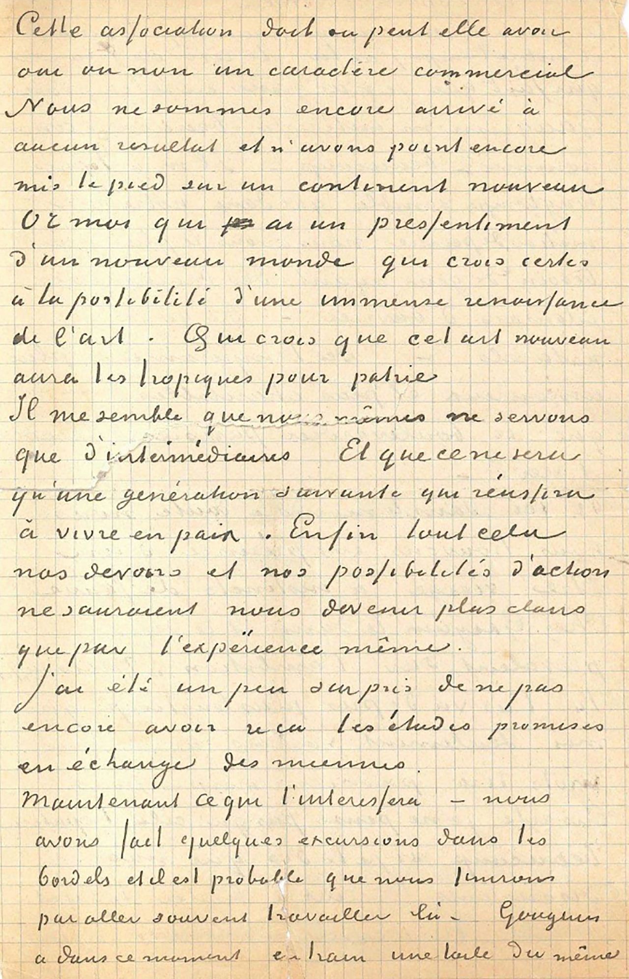 Vincent Van Gogh and Paul Gauguin's letter to Émile Bernard (November 1888)