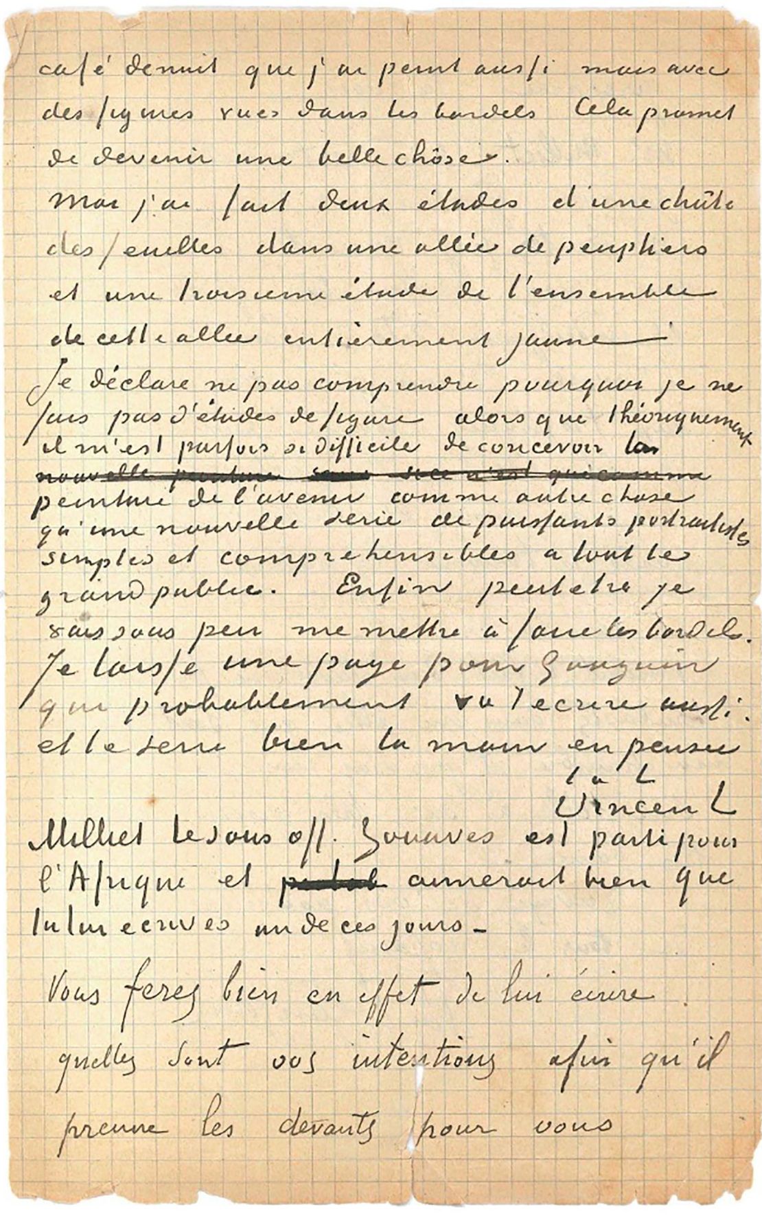 Vincent Van Gogh and Paul Gauguin's letter to émile Bernard (November 1888)