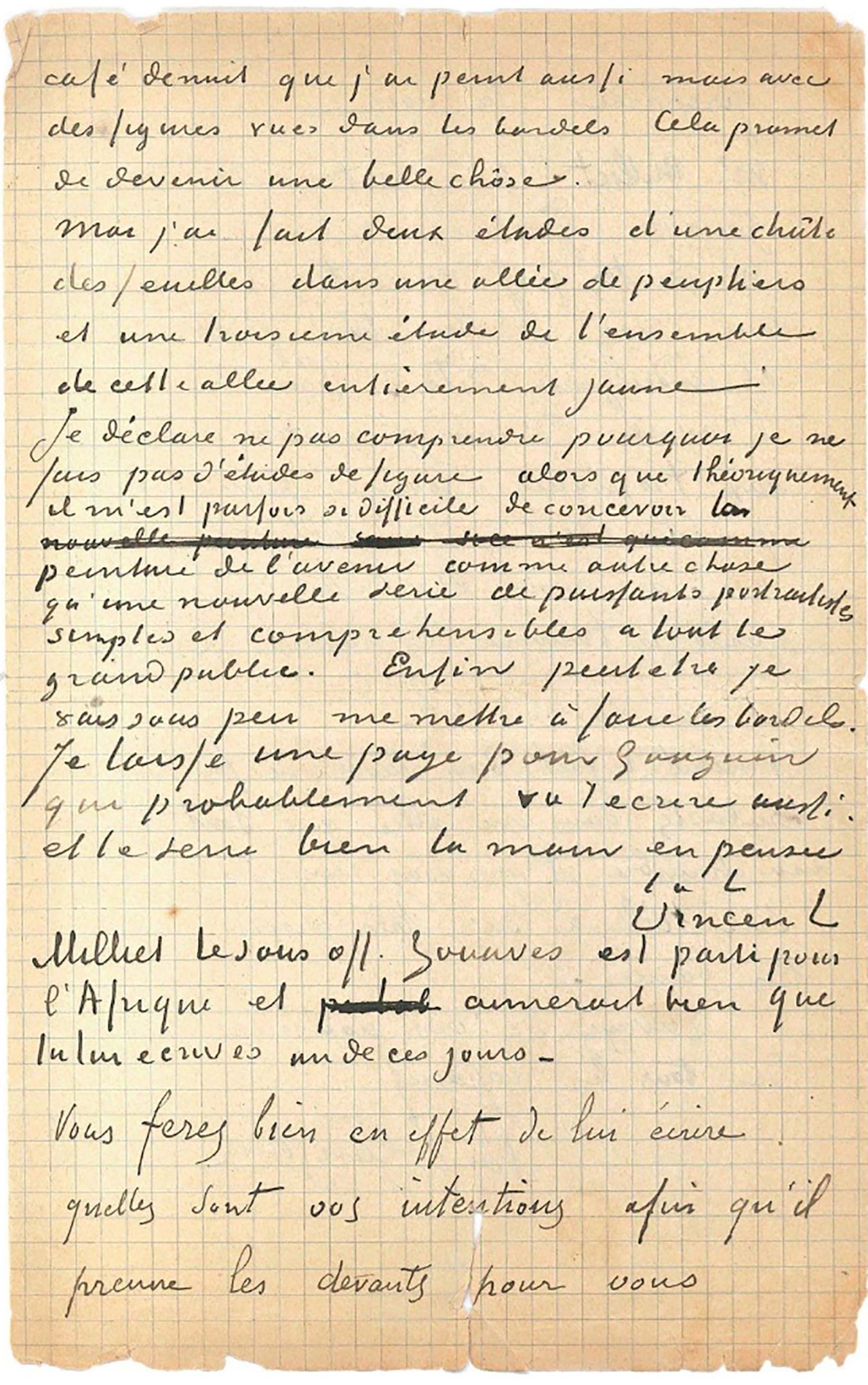 Vincent Van Gogh and Paul Gauguin's letter to Émile Bernard (November 1888)