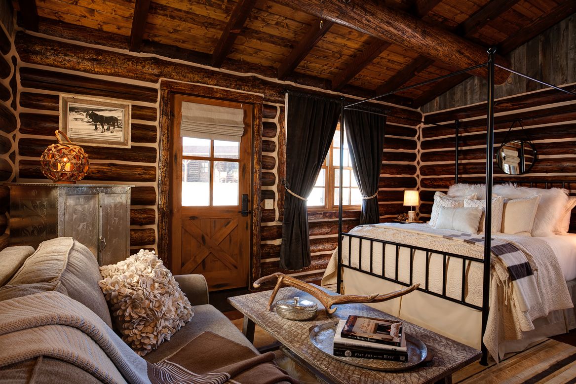 <strong>Western flair:</strong> The largest cabins are more like small homes, with three bedrooms and a full kitchen, plus thoughtful regional decor. 