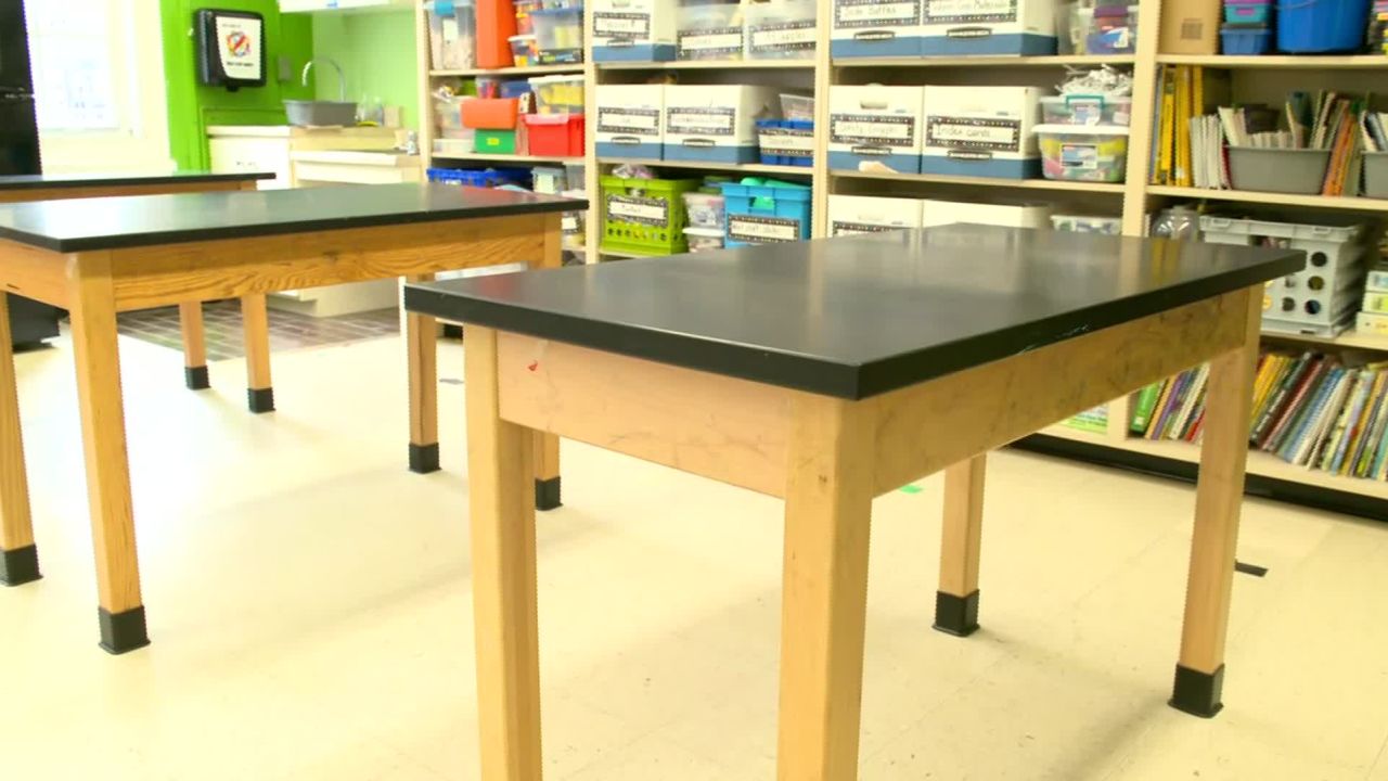 Tables will be spaced out in classrooms and have only one chlld or a pair at each, Lathan said.