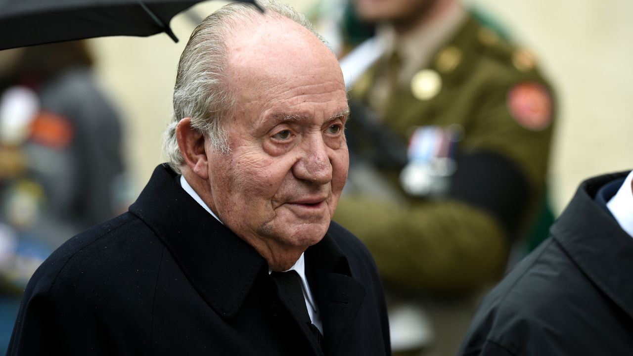 Spain´s former King Juan Carlos I arrives for the funeral ceremony of Jean d'Aviano, Grand Duke of Luxembourg, on May 4, 2019, in Luxembourg City. - (JOHN THYS/AFP via Getty Images)