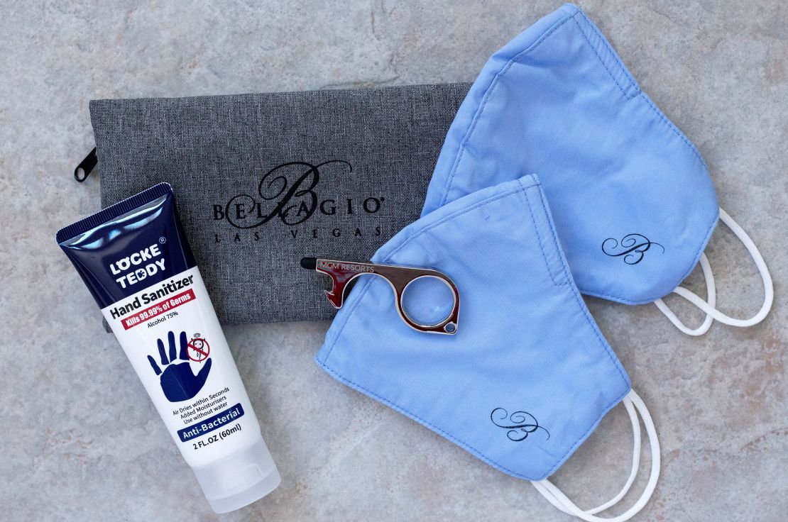 The Bellagio's coronavirus welcome kit